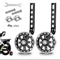 Miniatyrbild 3 av 3: Nya Barn Cykel Träningshjul Stödhjul 12-20\" Tum Blinkande Hjul Yalo Black