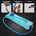 Miniatyrbild 5 av 5: 2L Hydration Bladder för Cykling Vandring, Läckagesäker Resevattenbehållare Vattenförvaringsblåsa med Isolerad Slang