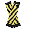 Miniatyrbild 2 av 5: Fingerlösa Handskar Stilren Längd 31cm Vinter Armvärmare Vinteraccessoarer Yellow Black stripe