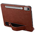 Miniatyrbild 2 av 5: Fodral för Lenovo Tab P12 med Handrem, Stativ, Läder - Brun Multicolor Brown