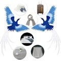 Miniatyrbillede 5 af 5: 4-pak strygemærker Phoenix stryge-broderede patches til jeans tøj reparationssæt