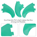 Pikkukuva 5 / 5: 3kpl FCS G5 Surfboard Tail Fin Vasen Keskiosa Oikea Surffausvarusteet Longboard Shortboardille Green