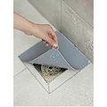 Miniatyrbillede 3 af 4: Silikone Firkantet Afløbsdæksel Vaskprop Badeværelsesgulv Brusedæksel/Hvid, Grå 100% NY White 14.7*14.7cm