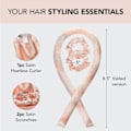 Miniatyrbillede 2 af 8: Kitsch Satin Heatless Curling Set - Overnight Curls, Heatless Curling Wand Headband, Bløde Krøller Uden Varme, Hårrullet - Sunset