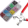 Tryckknappar med verktyg 100 st MultiColor