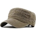 Miniatyrbillede 1 af 5: Unisex Vintage Militær Hærhue Justerbar Baseball Cap Grå Khaki