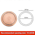 Miniatyrbilde 1 av 5: Rustfritt Stål Flapp Flush Innfelt Innebygd Balanse Sving Flapp Lokk Deksel Søppelbøtte Søppelkasse Kjøkken Benkeplate Søppelkasser & Avfallsbeholdere Round-Rose Gold 20CM