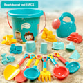 Miniatyrbillede 3 af 5: 18 stk./sæt Baby Sandgravelegetøj Plastikspand Spade Sandsformkeddel Børn Sommer Strandspil Børnelegetøj