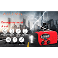 Miniatyrbilde 4 av 5: 2000MAH Håndvevradio Powerbank; Solcellelampe - rød, god kvalitet