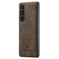 Til Sony Xperia 1 V Etui Anti-ridse Pu Læder+pc+tpu Telefon Cover Coffee