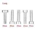 Miniatyrbilde 3 av 5: 2 stk. 35/42/45/48/60 mm Universal Motorsykkel Kan DB Killer Lyddemper Støydemper Lydeliminator Eksos Justerbar Sølv 2Pcs Long 35mm