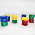 Miniatyrbillede 2 af 4: L C R Venstre Center Højre Terningspil L R C Etui med Chips og Terning Brætspil Legetøj, 100% Ny red