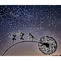 Miniatyrbillede 1 af 2: NY Dansende Fe Løvetand Statue Ornament Indsatser Gratis Dandelion B