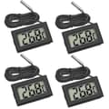4x Digital LCD Termometer Temperaturmätare Med Extern Sond För Kyl Frys Kylskåp Akvarium QUS -Yx