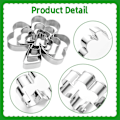 Miniatyrbilde 1 av 5: Kløver Kakeform Sett (4 stk) Shamrock Kakeform St. Patrick's Day Vårfest Dekorasjoner Irsk Shamrock Form Kakeformer for Baking (Stai