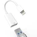 Pikkukuva 3 / 9: iPhone-sovitin USB:lle - USB 2.0 naaris liitäntään Lightning - OTG valkoinen