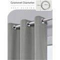 Miniatyrbillede 4 af 5: 1 stk. Mørklægningsgardiner med belagt isoleret foring, Gardiner til stue, soveværelse, køkken, boligindretning, rumdekoration dark grey 100X250CM 1PCS&Grommet Top