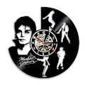 Miniatyrbild 4 av 5: Berömd sångare Michael Jackson Skivspelare Väggklocka Musik Skiva Konst Vinylklocka Retro Nostalgisk Väggklocka