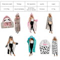 Miniatyrbillede 4 af 5: Ko Print Tæppe Blødt Ko Print Kastetæppe Fleece Tæppe Ko Mønster, 100% Nyt Pink