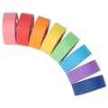 Dekorativ tejp - 8 rullar - kräppapper - regnbågsfärger - pyssel och scrapbooking - 23 mm x 13 m