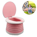 Miniatyrbillede 2 af 5: Børns Sammenklappelige Toilet Bærbart Toiletsæde Drenge & Piger Foldbart js pink