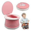 Miniatyrbillede 1 af 5: Børns Sammenklappelige Toilet Bærbart Toiletsæde Drenge & Piger Foldbart js pink