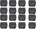Plastikprop 40x40mm Sort Firkantrør Ende Plastik Endepropper Blindpropper 16 stk