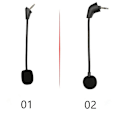 Miniatyrbilde 5 av 5: Erstatningsmikrofon for HyperX Cloud II Alpha Gaming Headset 3.5mm Avtakbar Mikrofon