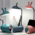 Miniatyrbilde 4 av 5: Multifunksjonell Bordlampe LED USB Berørings nattlys Trinnløs dimming Skrivebordslampe Øyevern Green