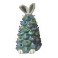 Påskäggsträd - Ljusdekorerat påskhare-topiary-träd i harts Cyan