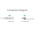 Miniatyrbilde 5 av 5: USB-C Adapterkabel for Apple Pencil (1. generasjon) 50 cm ladekabel med indikatorlys