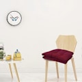 Miniatyrbild 5 av 5: 2 st Utekuddar Vattentäta U-formade Överfyllda Sittdynor Tjock Bomullsfyllning Lätt att Rengöra Uteplatskudde för Vardagsrum wine red
