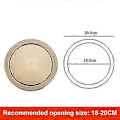 Miniatyrbilde 1 av 5: Rustfritt Stål Flapp Flush Innfelt Innebygd Balanse Sving Flapp Lokk Deksel Søppelbøtte Søppelkasse Kjøkken Benkeplate Søppelkasser & Avfallsbeholdere Round-Bronze 20CM
