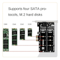 Miniatyrbillede 3 af 5: PH58 2 x M2 SATA til PCIE Adapterkort Dobbelt Disk Display Kort RAID Splitter Udvidelseskort PCIe X1