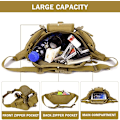 Miniatyrbild 3 av 4: Taktisk midjeväska militär midjeväska Bumbag Fanny Pack för utomhusvandring löpning vandring camping, brun