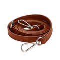 Justerbar Lång Läder Crossbody Axelremsersättning Handväska Bälte Brown  Silver Button