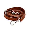 Miniatyrbild 1 av 5: Justerbar Lång Läder Crossbody Axelremsersättning Handväska Bälte Brown  Silver Button