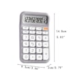 Miniatyrbillede 2 af 5: Bærbar mekanisk switch-lommeregner til grundlæggende numerisk beregning, robust beige Grey 14.8cmx9.3cmx2cm