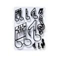 Miniatyrbild 4 av 5: 10 st Plastmusiknoter Prägling Bakform DIY Kakform Dekorationsverktyg Kaesi