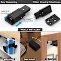 Miniatyrbild 2 av 5: 2-pack Heavy Duty Push Latch & Lock, Kompatibel med Dolda Dörrar, Touch Latches och Magnetlås, Push Release Dra+