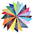 Miniatyrbilde 1 av 6: Bandana Paisley Mønster Sjal Lys black