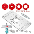 Miniatyrbillede 1 af 5: Monteringsplade indsatsplade til Makita RT0700C fræsebord 235mm