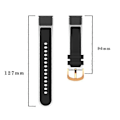 Miniatyrbild 5 av 5: Kompatibel med Garmin Fenix 7S QuickFit 20mm Transparent Design Klockarmband Justerbart Silikonband Grey