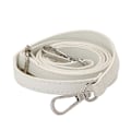 Miniatyrbild 1 av 5: Justerbar Lång Läder Crossbody Axelremsersättning Handväska Bälte White  Silver buckle