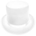 Miniatyrbild 1 av 4: Roll Trim Hög Hatt för Kvinnor Män Scenföreställningar Gentleman Hatt Temafest Maskerader Utklädnad Huvudbonad Nonwoven Hatt Vit L White L