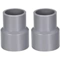 40 mm x 32 mm PVC-rørreduksjonskobling Hub DWV grå 2 stk.