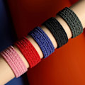 Miniatyrbillede 5 af 5: Gapless Urrem til Samsung Galaxy Watch 4/5/6 44mm 40mm 4 Classic 46mm Flettet Enkelt Loop Sort