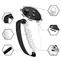 Miniatyrbillede 3 af 3: 1 Par Silikone Etui til Meta Quest 3/3S Touch Controller Beskyttende Greb Cover med Stropper - Hvid Multicolor White