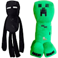 Miniatyrbilde 1 av 5: 2 stk Creeper og Enderman - Plysjfigurer