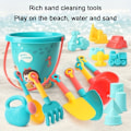 Miniatyrbillede 4 af 5: 18 stk./sæt Baby Sandgravelegetøj Plastikspand Spade Sandsformkeddel Børn Sommer Strandspil Børnelegetøj